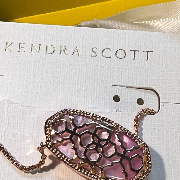 NWT Kendra Scott Delaney Necklace Lavender Pearl & Rose Gold Rare & Retired😊 - Picture 10 of 14